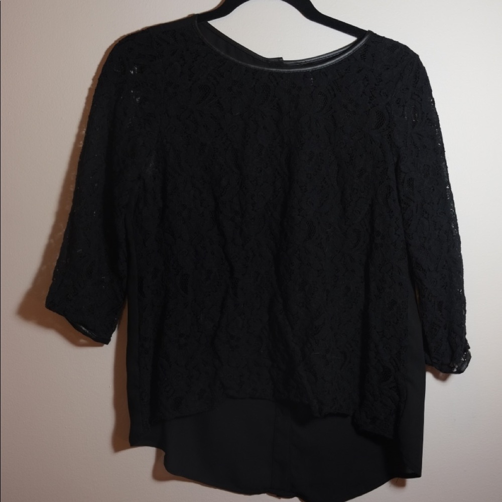 J Lace and sheer top